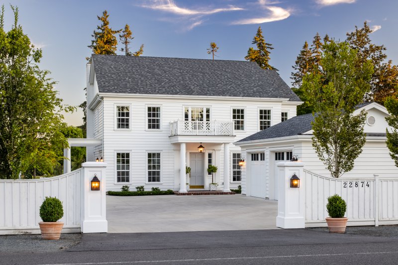 Home Plan - Exterior - Front Elevation 2 for Colonial House Plan #1114-44, 0 bath