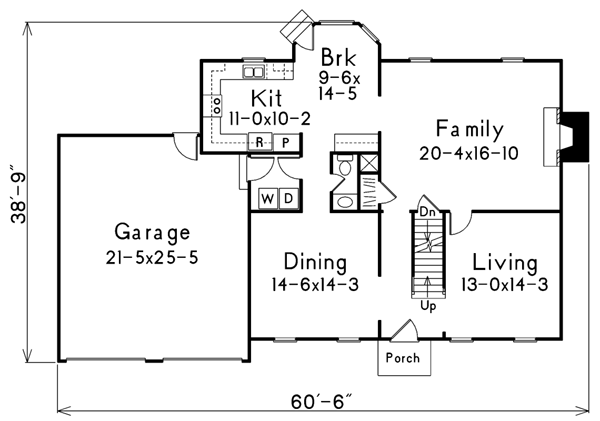 House Plan Design - Colonial Floor Plan - Main Floor Plan #57-112