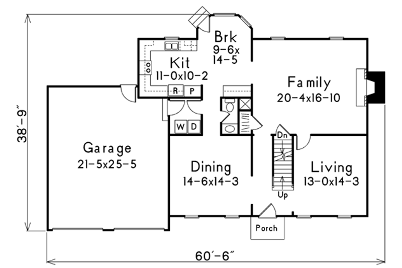 Dream House Plan - Floor Plan - Main Floor for Colonial House Plan #57-112 - 4 bed, 2.5 bath