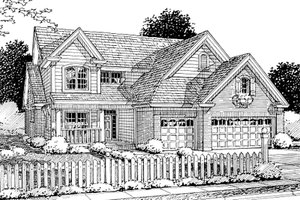 Traditional Exterior - Front Elevation Plan #20-1356