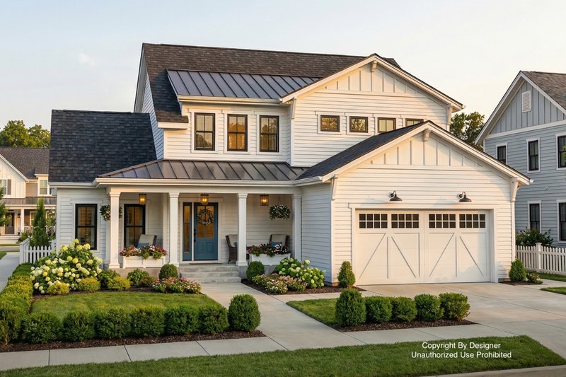 Dream House Plan - Exterior - Front Elevation 2 for Farmhouse House Plan #51-1422 - 4 bed, 3.5 bath