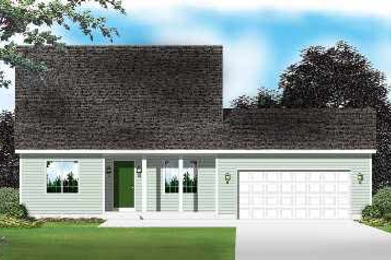 Traditional Style House Plan - 3 Beds 2 Baths 1229 Sq/Ft Plan #49-187