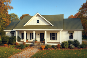 Dream House Plan - Farmhouse Exterior - Front Elevation Plan #44-242