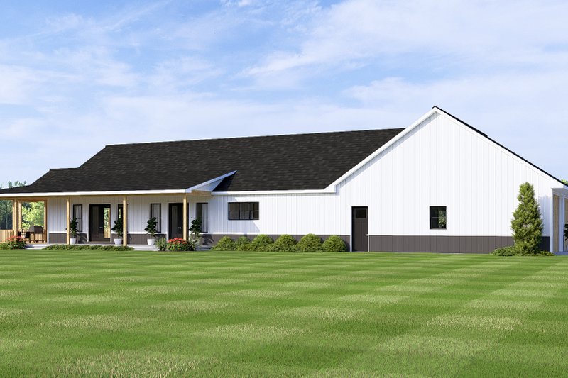 Home Plan - Exterior - Rear Elevation 1 for Barndominium House Plan #1064-473 - 3 bed, 3.5 bath
