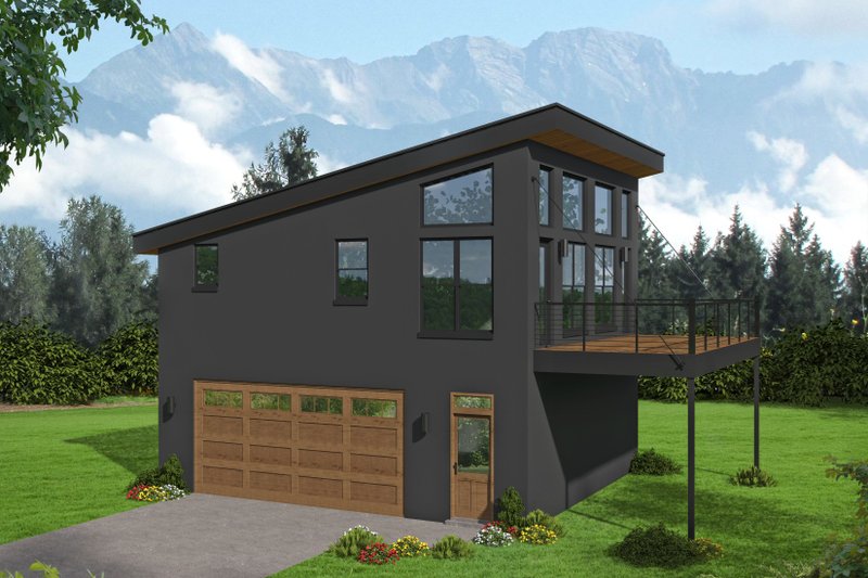 Home Plan - Contemporary Exterior - Front Elevation Plan #932-286