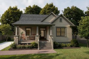 House Design - Exterior - Front Elevation for Bungalow House Plan #79-232 - 3 bed, 2 bath