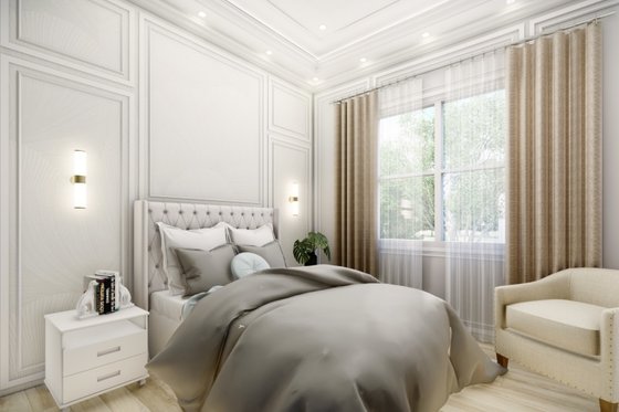 Interior - Bedroom for Ranch House Plan #54-466 - 3 bed, 2.5 bath