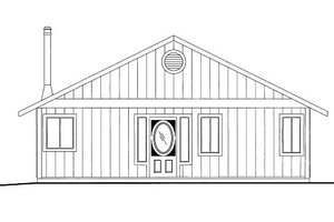 Cabin Exterior - Front Elevation Plan #117-790