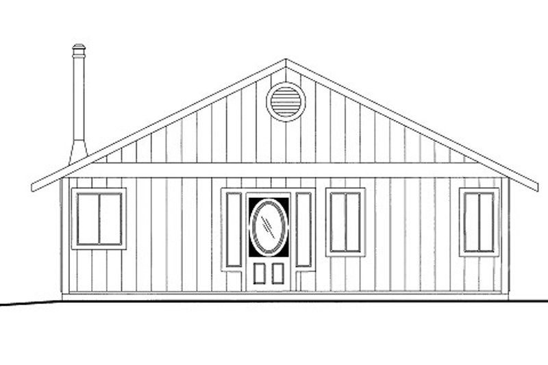 Architectural House Design - Cabin Exterior - Front Elevation Plan #117-790