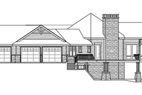Exterior - Other Elevation 1 for Craftsman House Plan #124-848 - 4 bed, 3.5 bath