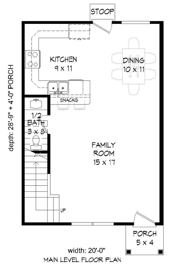 Architectural House Design - Contemporary Floor Plan - Main Floor Plan #932-158