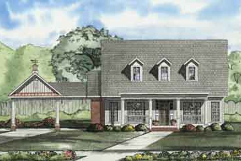 Southern Style House Plan - 3 Beds 2 Baths 1832 Sq/Ft Plan #17-2103