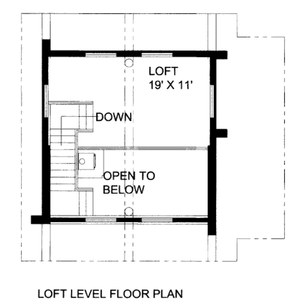 Log Floor Plan - Upper Floor Plan #117-595
