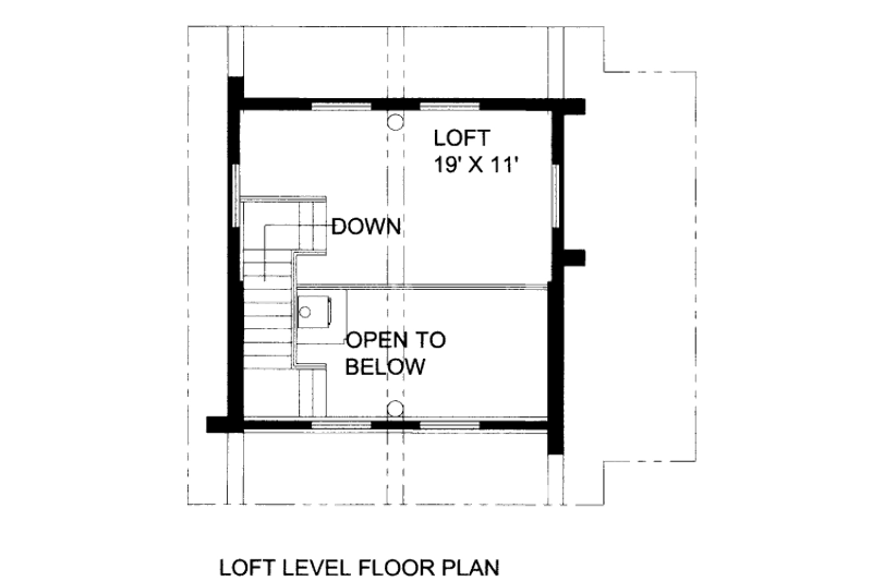 Home Plan - Floor Plan - Upper Floor for Log House Plan #117-595, 1 bath