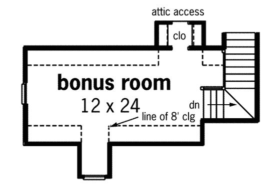 Floor Plan - Other Floor for Southern House Plan #16-269 - 3 bed, 2 bath