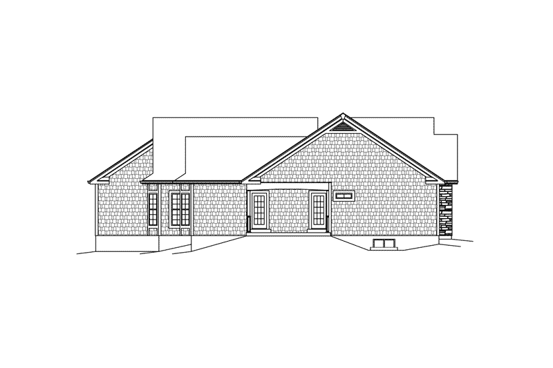 Architectural House Design - Exterior - Other Elevation for Ranch House Plan #57-620 - 3 bed, 2.5 bath