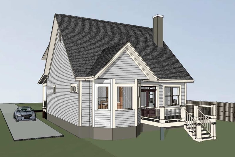 Home Plan - Exterior - Rear Elevation for Farmhouse House Plan #79-360 - 3 bed, 2.5 bath