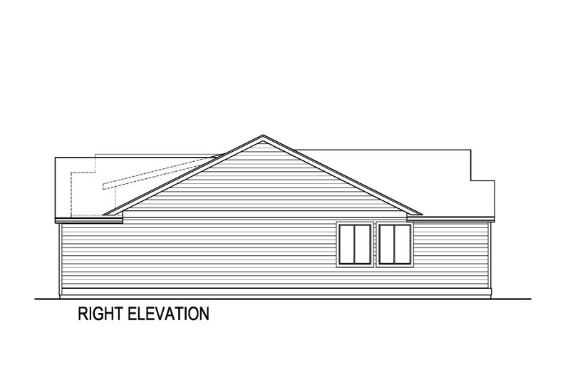 House Plan Design - Exterior - Other Elevation 1 for Ranch House Plan #569-73 - 3 bed, 2 bath