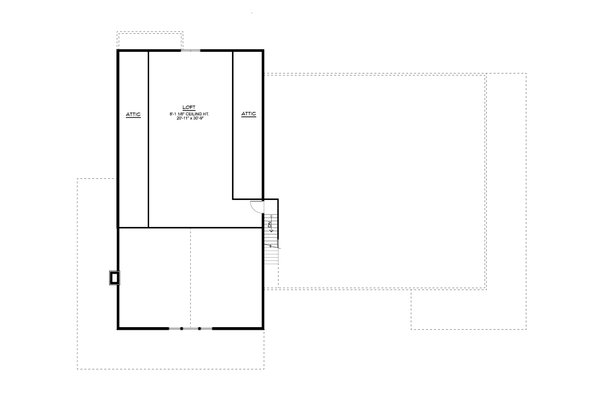 Barndominium Floor Plan - Upper Floor Plan #1064-255
