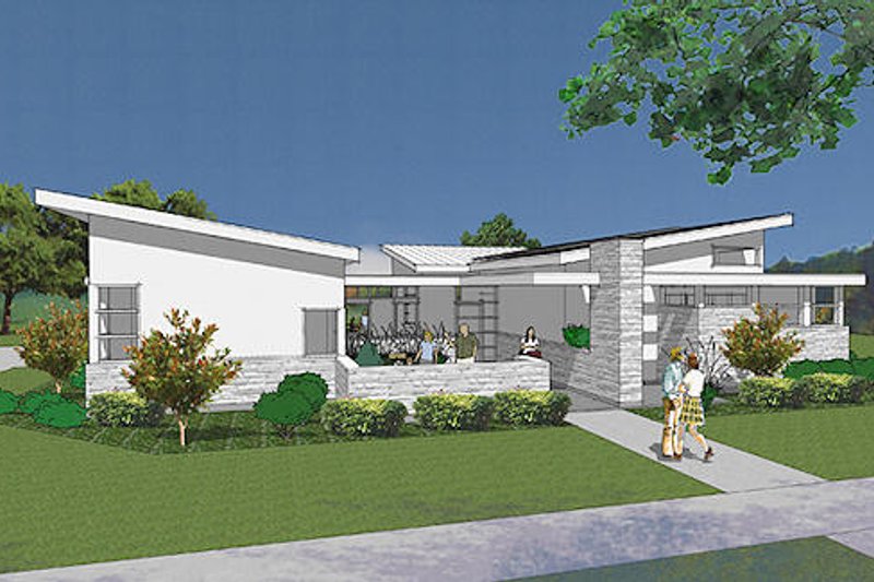 Dream House Plan - Exterior - Front Elevation 3 for Modern House Plan #48-479 - 4 bed, 2.5 bath