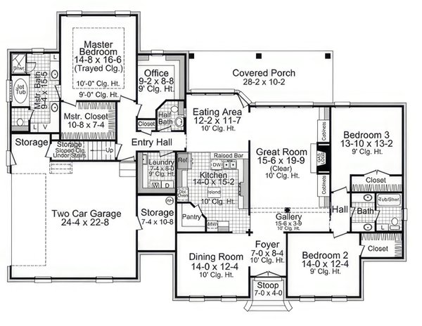 House Blueprint - Farmhouse Floor Plan - Upper Floor Plan #21-562