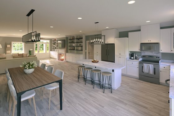 Interior - Kitchen 1 for Traditional House Plan #44-253 - 4 bed, 3 bath