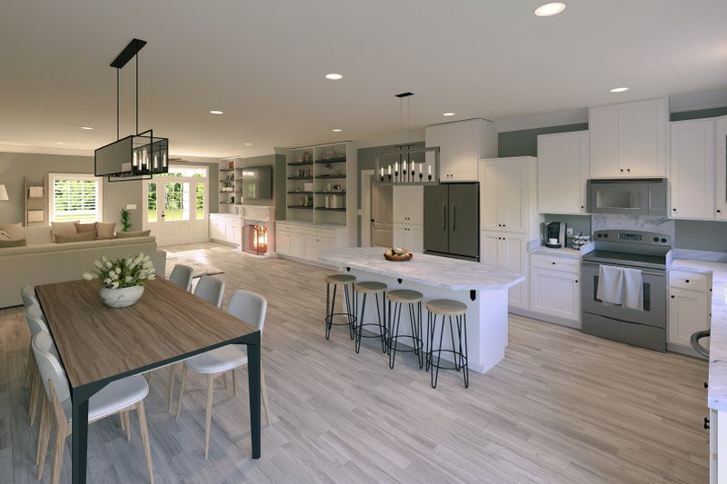House Plan Design - Interior - Kitchen 1 for Traditional House Plan #44-253 - 4 bed, 3 bath