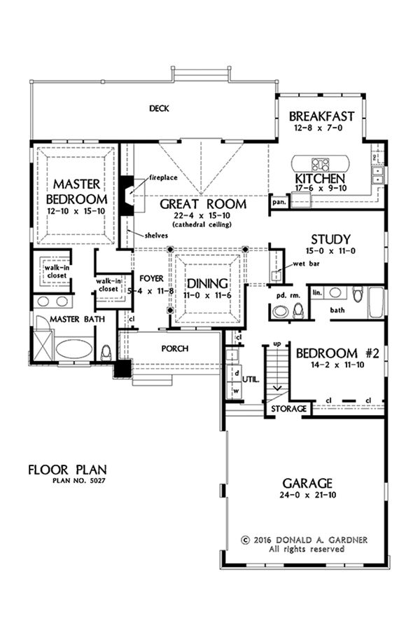 Home Plan - European Floor Plan - Main Floor Plan #929-1029