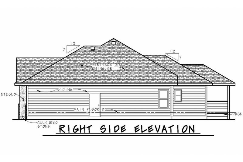 Dream House Plan - Right Side Elevation