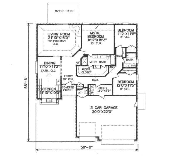 Traditional Floor Plan - Main Floor Plan #65-304
