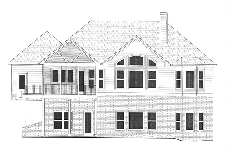 Dream House Plan - Exterior - Rear Elevation 1 for Craftsman House Plan #437-128 - 3 bed, 3.5 bath