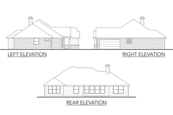 Exterior - Other Elevation for Traditional House Plan #80-118 - 4 bed, 2 bath
