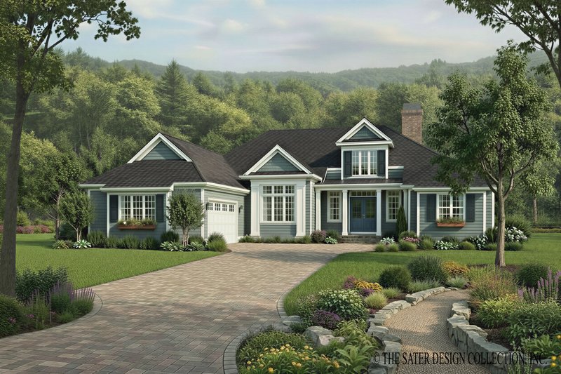 Country Style House Plan - 3 Beds 2 Baths 2487 Sq/Ft Plan #930-182 Exterior