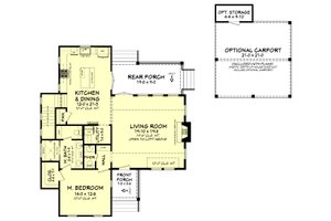 Floor Plan - Main Floor for Farmhouse House Plan #430-180 - 3 bed, 2.5 bath