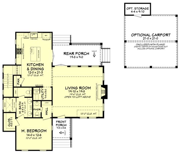 Home Plan - Farmhouse Floor Plan - Main Floor Plan #430-180