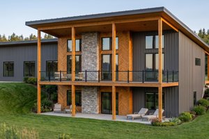 Architectural House Design - Exterior - Rear Elevation for Contemporary House Plan #1064-464 - 1 bed, 1.5 bath
