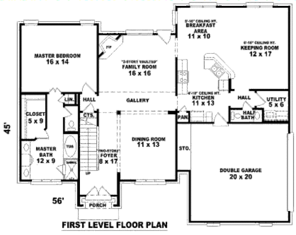 European Floor Plan - Main Floor Plan #81-13724