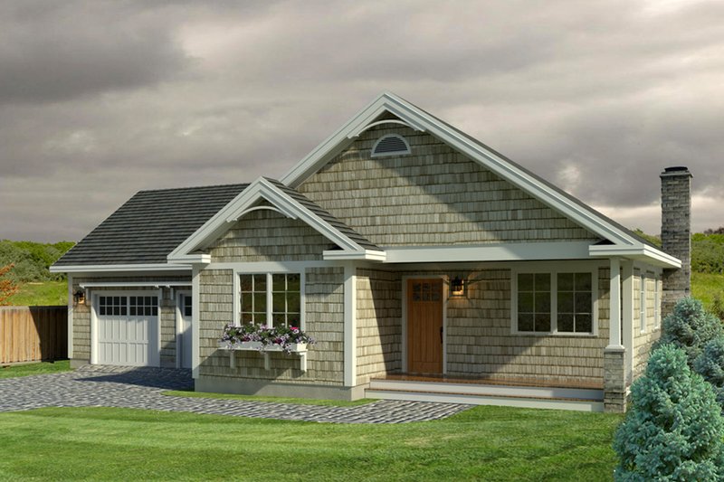 House Plan Design - Cottage Exterior - Front Elevation Plan #497-48