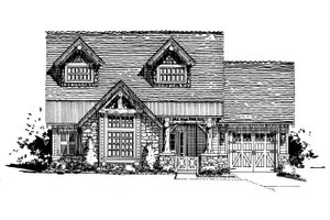 Exterior - Front Elevation 3 for Cabin House Plan #942-40 - 5 bed, 3.1 bath