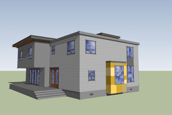Exterior - Other Elevation 4 for Modern House Plan #518-4 - 3 bed, 3.5 bath