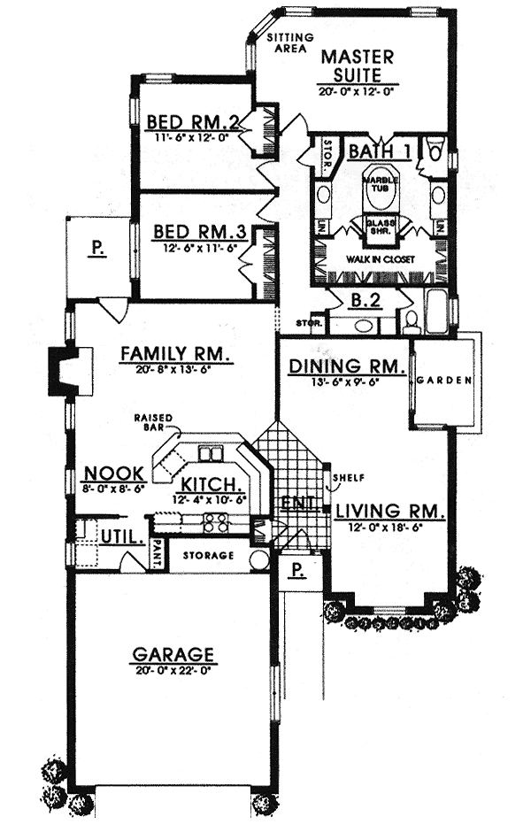 House Plan Design - European Floor Plan - Main Floor Plan #40-145