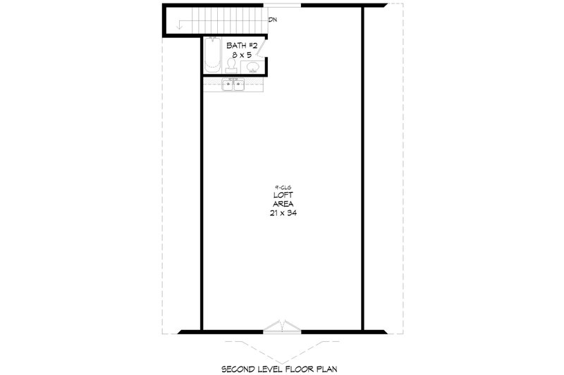 House Design - Floor Plan - Upper Floor for Southern House Plan #932-1103, 2 bath