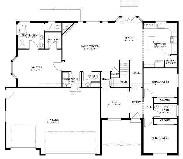 House Design - Traditional Floor Plan - Main Floor Plan #1060-46
