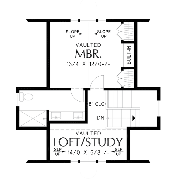 House Plan Design - Craftsman Floor Plan - Upper Floor Plan #48-1152