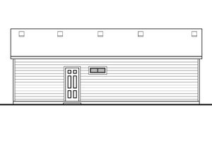 Exterior - Rear Elevation for Modern House Plan #1073-46, 1 bath