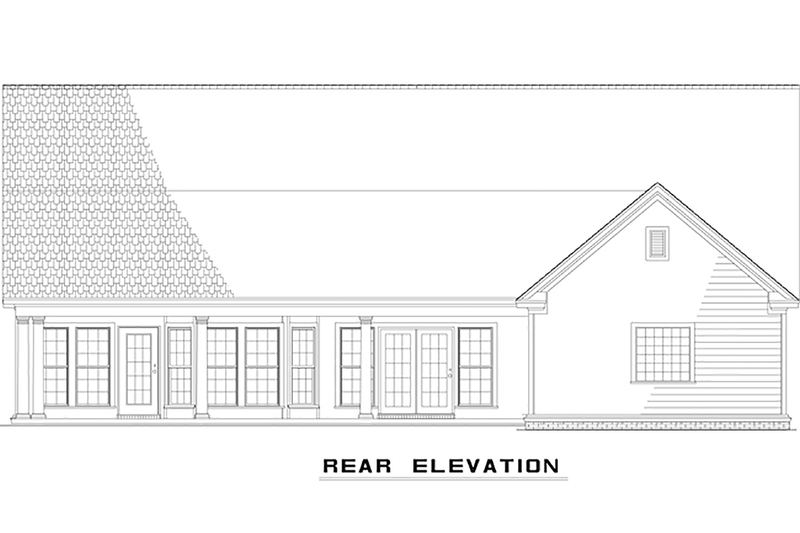 Architectural House Design - Country Style Home, Single Story, Rear Elevatio