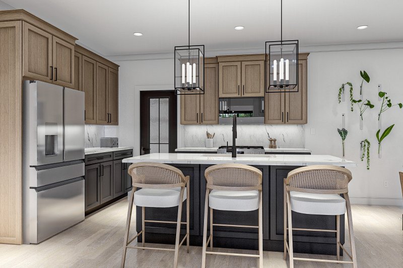 House Blueprint - Interior - Kitchen for Modern House Plan #455-623 - 3 bed, 3 bath