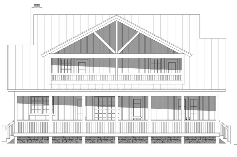 House Plan Design - Exterior - Rear Elevation for Country House Plan #932-594 - 3 bed, 3.5 bath