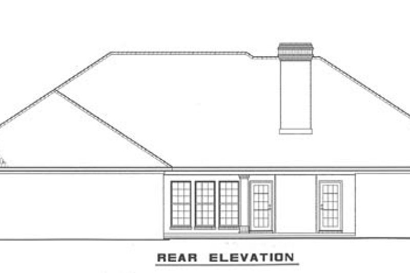House Plan Design - Exterior - Rear Elevation for Ranch House Plan #17-2705 - 4 bed, 2.5 bath