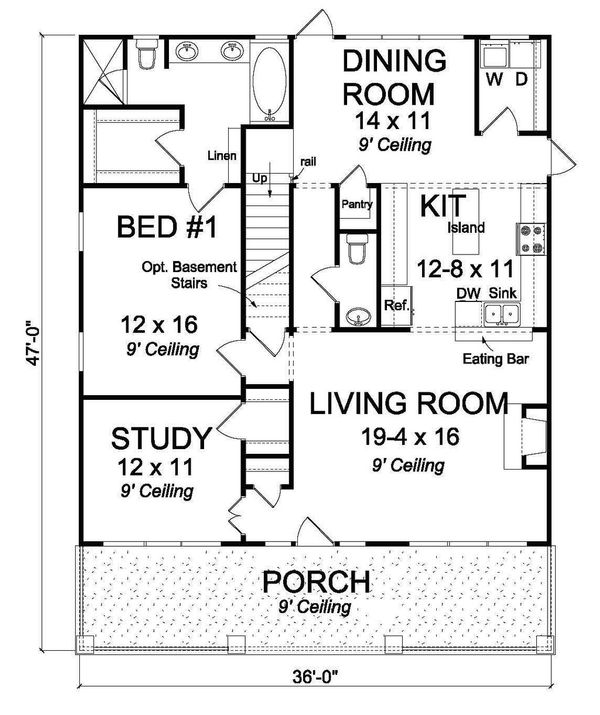 Floor Plan - Main Floor Plan #513-2066